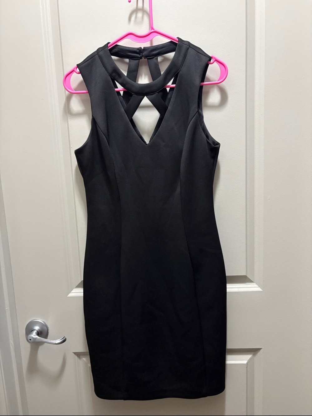 Guess Black Sleeveless Mini Dress with Crisscross Back